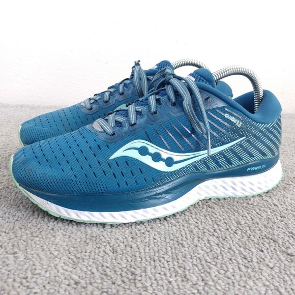 Saucony Guide 13 Womens Size 8.5 Wide Running Shoes Blue Sneakers Low Top - Picture 1 of 12
